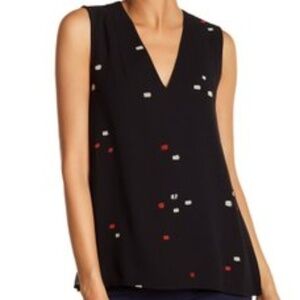 Grey Jason Wu Colorblock Print Sleeveless Top sz 2